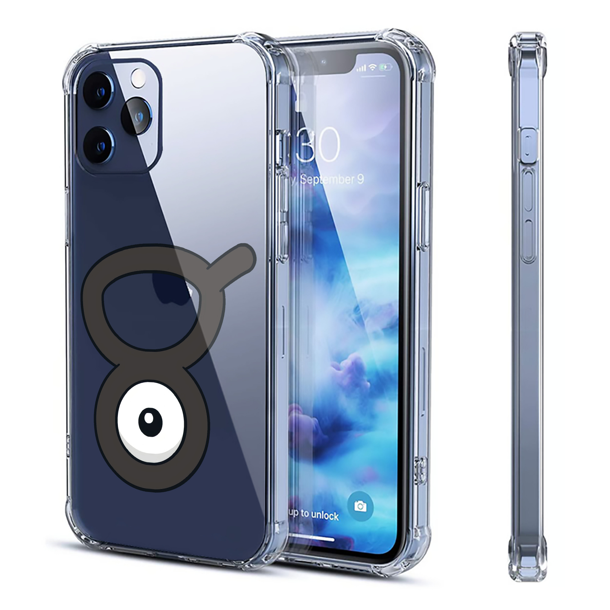 （画像用） ポケットモンスター Pokémon 【iPhone 12シリーズ対応】透明スマホケース（クリアソフトケース）